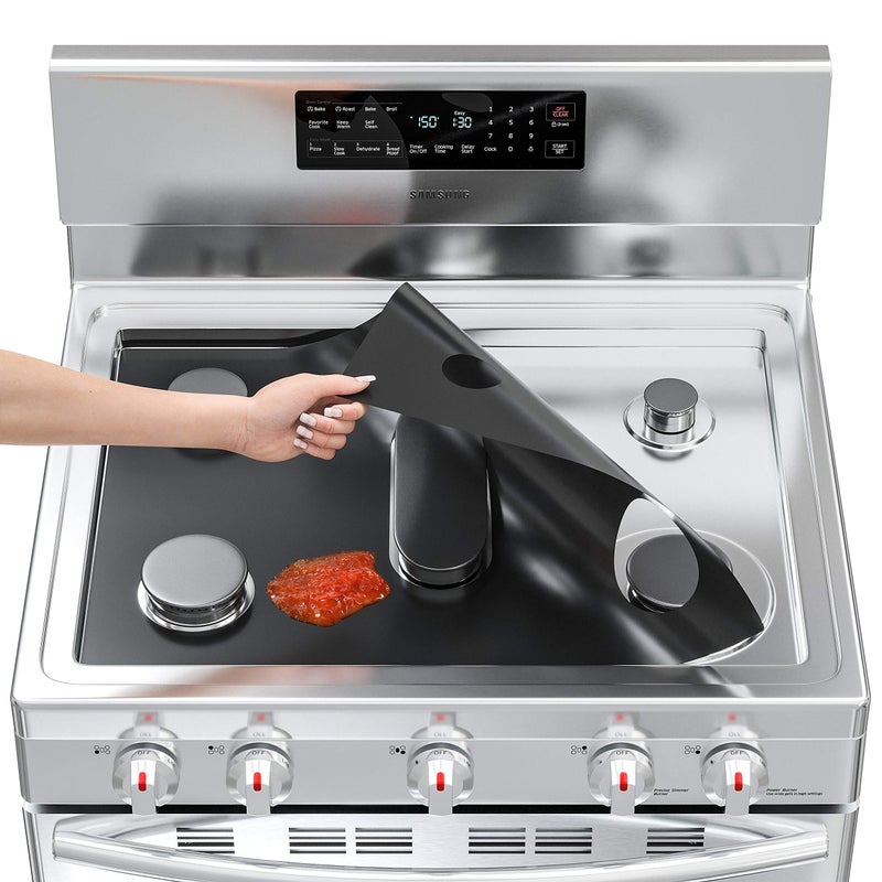 Tidyfriend Reusable Gas Range Protectors For 5 Burner Stove Washable Non Stick And Fast Clean Stove Top Covers For Gas Burners Covers For Samsung Range